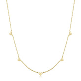 Multi Micro Heart Necklace Necklaces eklexic 14K Gold Vermeil 