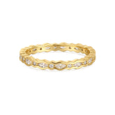 Multi Shaped Cz Stone Ring Rings eklexic 14K Gold Vermeil 6 