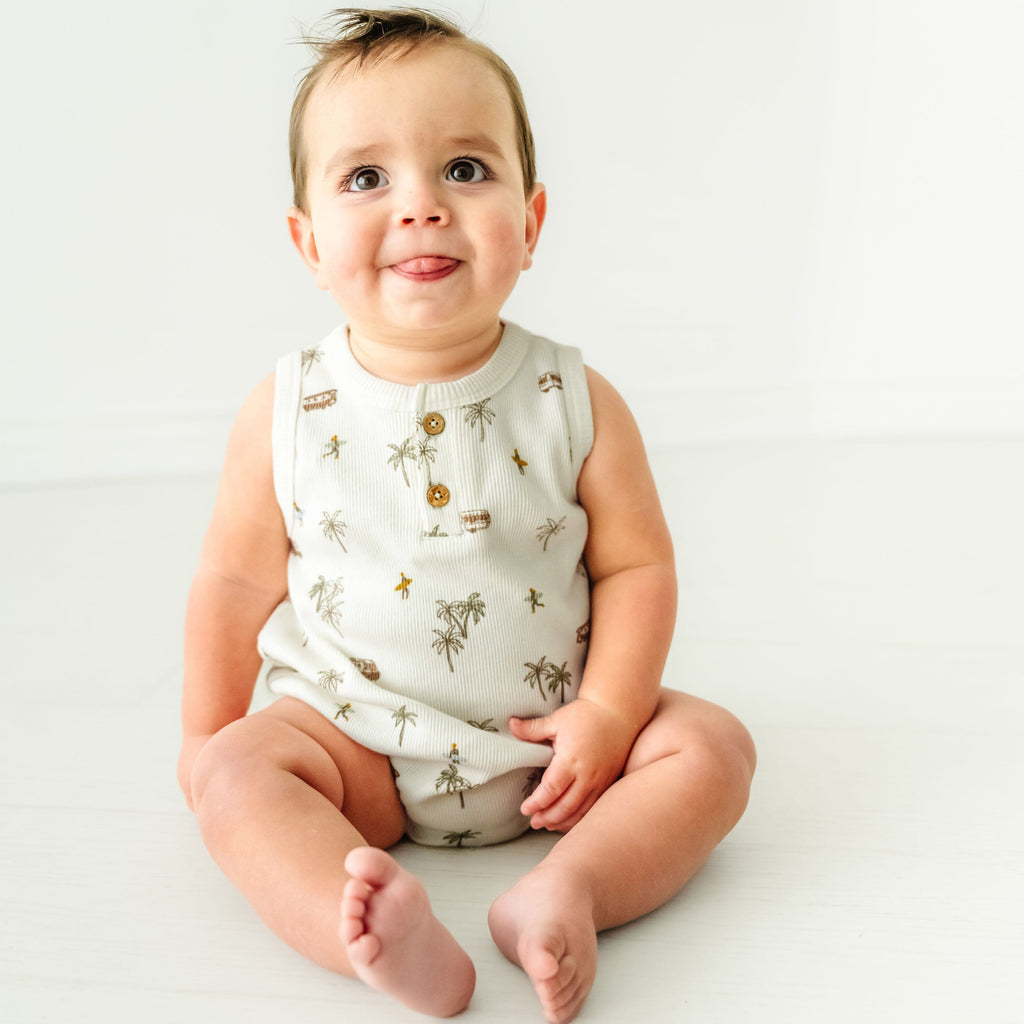 Organic Baby Bubble Onesie | Malibu Onesies Makemake Organics 