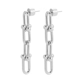 Margaux 4 Link Drop Earrings Earrings eklexic Silver 