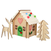 Wooden Embroidery Gingerbread House Kit Decorations Meri Meri 