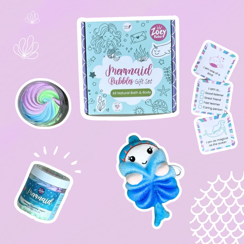 Mermaid Bubbles Gift Set Bath Time Zoey Koko 