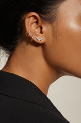 Micro Cz Huggie Hoop Earring Earrings eklexic 