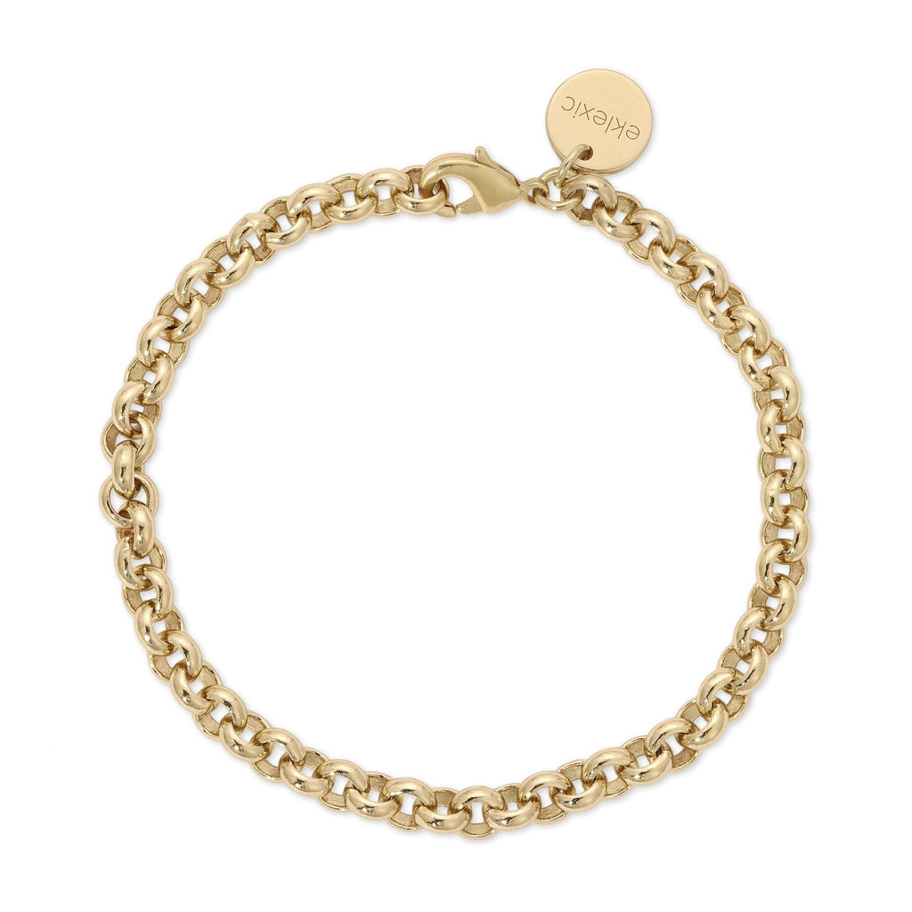 Micro Royal Rolo Chain Bracelet Bracelets eklexic GOLD 6.5" 