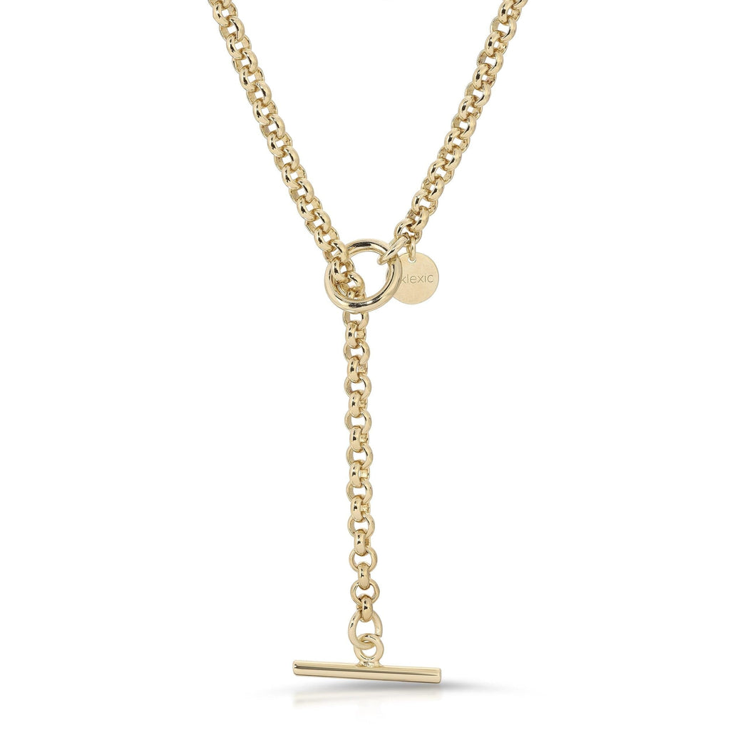 Micro Royal Rolo Chain Convertible Lariat eklexic GOLD 20" 