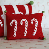 Candy Cane Mini Pillow | Red Throw Pillows Melange Collection 