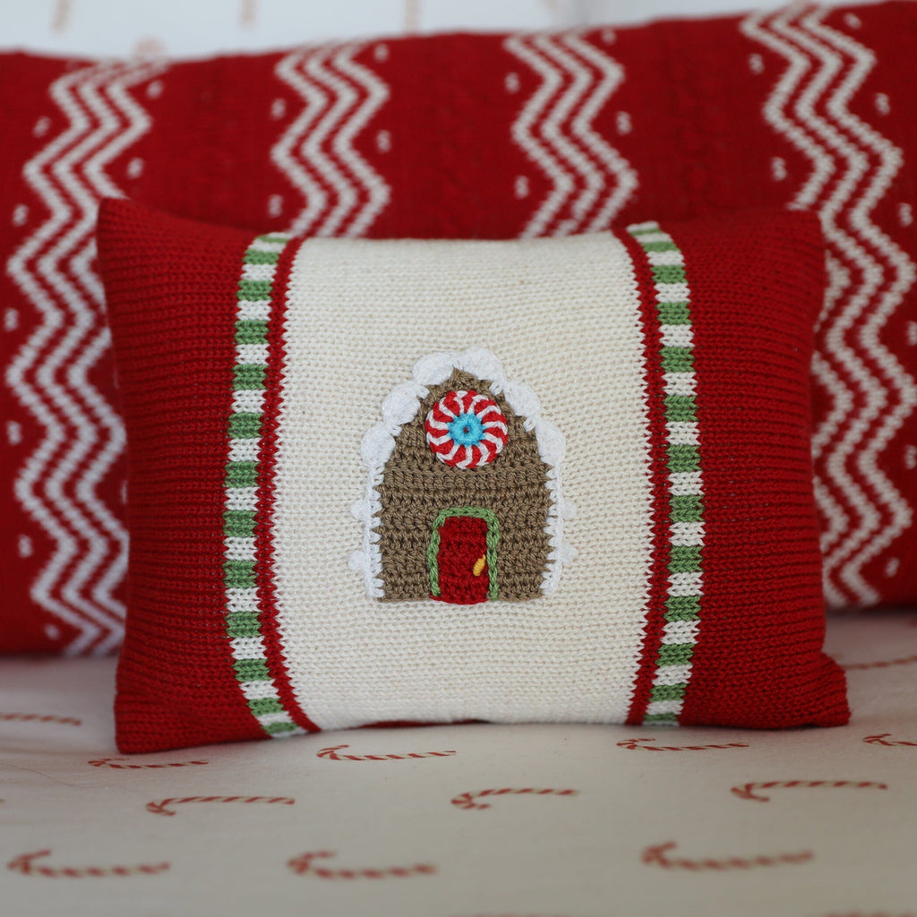 Gingerbread House Mini Pillow Throw Pillows Melange Collection 