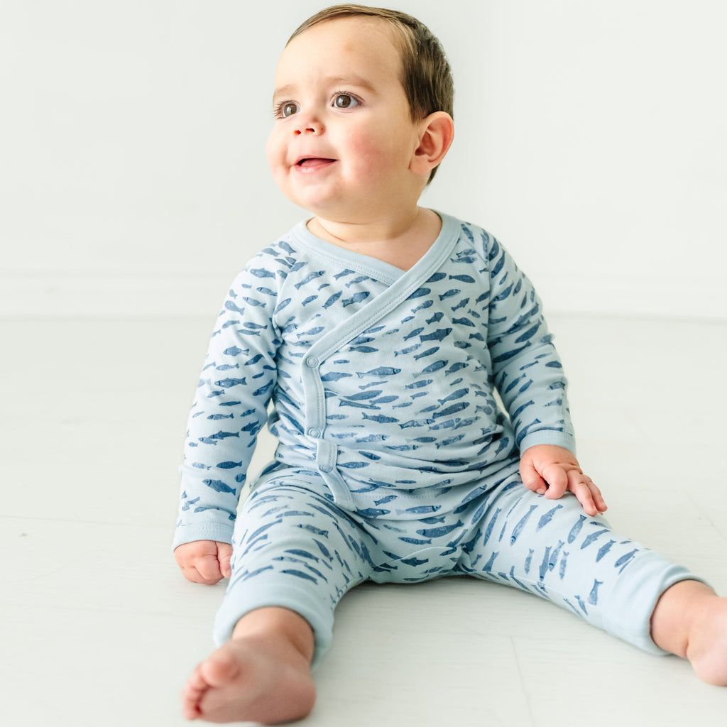 Organic Baby Top & Pants Set | Minnow Sets Makemake Organics 