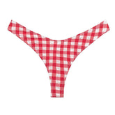 Red Gingham Lulu Scrunch Bikini Bottom Bikini Bottom Montce 