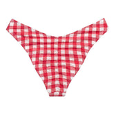 Red Gingham Lulu Scrunch Bikini Bottom Bikini Bottom Montce 