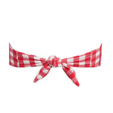 Red Gingham Tori Ties Bandeau Bikini Top Bikini Top Montce 