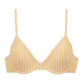 Canary Stripe Dainty Bikini Top Bikini Top Montce 