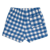 Blue Gingham Mini Swim Trunk Mini Swimwear Montce 