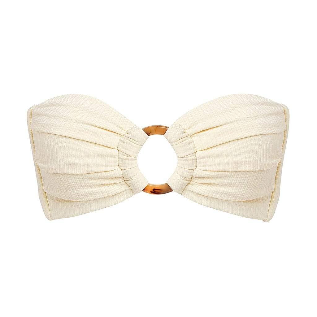 Cream Rib Tori Bandeau Bikini Top Bikini Top Montce 