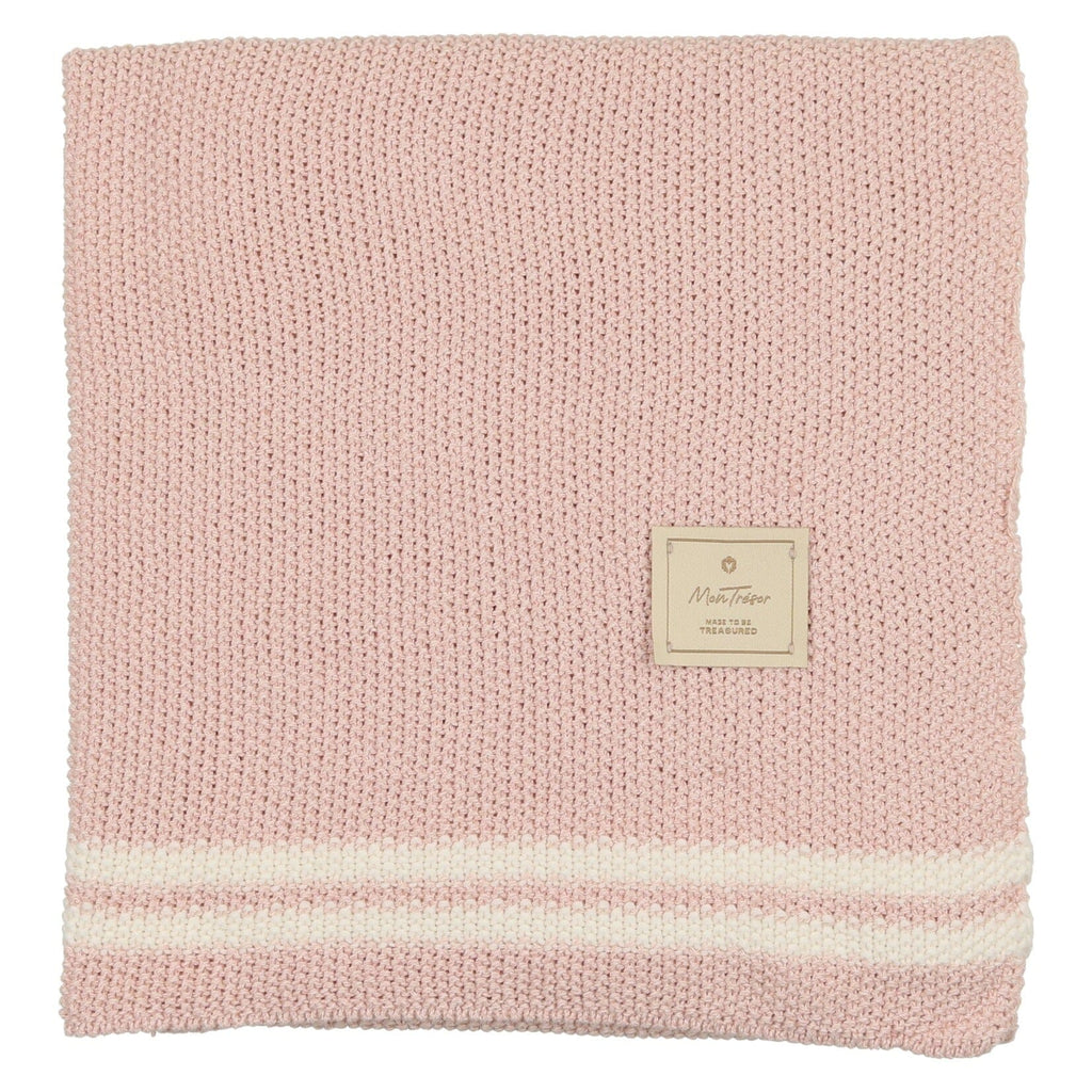 Duo Stripe Heather Knit Blanket Blanket montresorbebe 