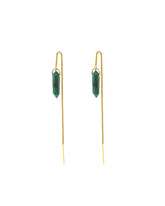 Moon Child | Malachite Earrings JRA / Jurate Gold OS 