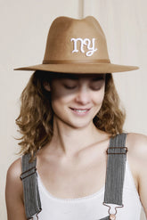 New York Fedora Hats People of Leisure Tan SMALL/MEDIUM 