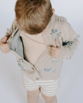 Organic Cotton Knit Jacquard Cardigan | Zebra Sweaters Dear Hayden 