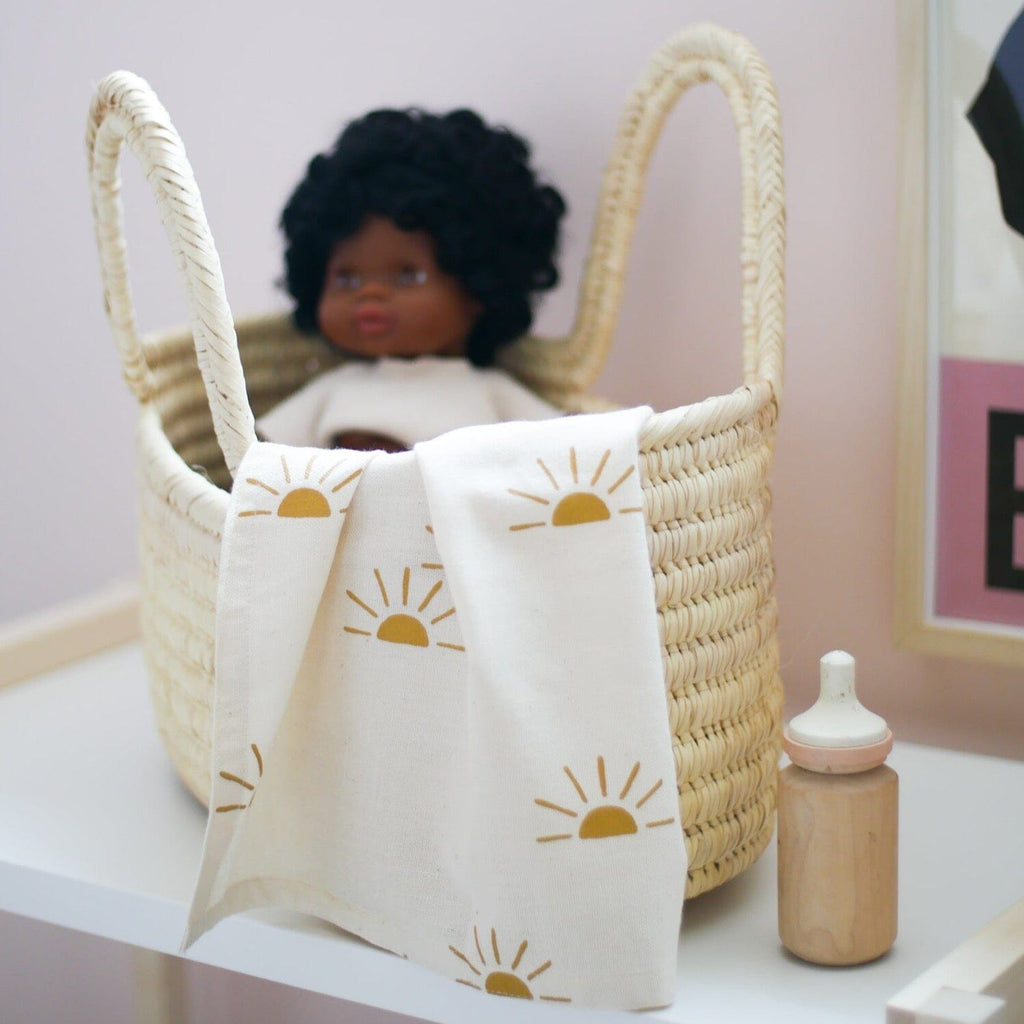 baby doll bassinet Woven Basket Imani Collective 