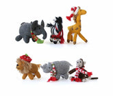 Safari Animal Ornaments- set of 6 Christmas Ornaments Melange Collection 