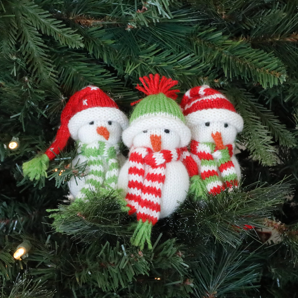 Snowmen Ornaments, set of 3 Christmas Ornaments Melange Collection 