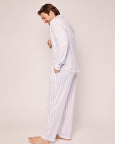 Men's Pima Pajama Set in Periwinkle Stripe Men's Pajama's Petite Plume 