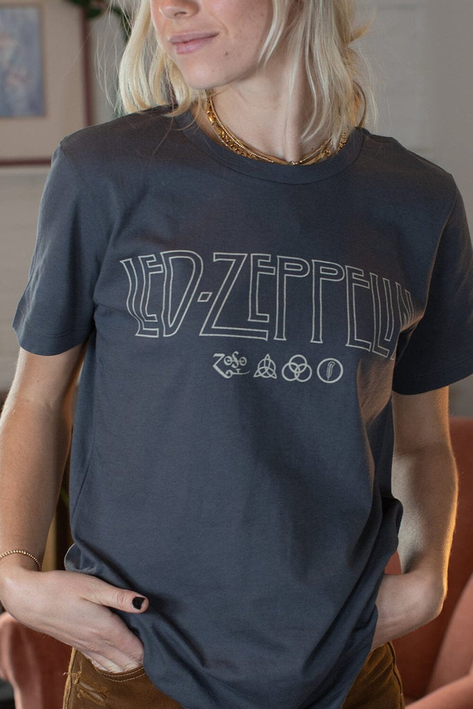 Led Zeppelin Logo Tee Tops People of Leisure 