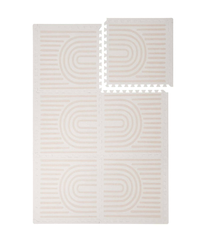 Premium Foam Playmats | Linear - Linen Toddlekind 