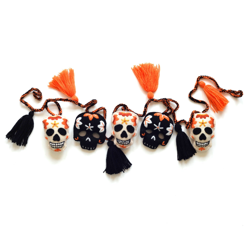 Skull Halloween Garland by Melange Collection Melange Collection 