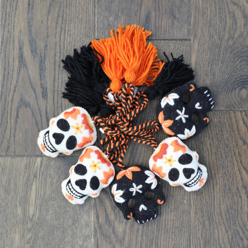 Skull Halloween Garland by Melange Collection Melange Collection 