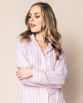 Women's Pima Pajama Set in Pink Stripe Women's Pajamas Petite Plume 