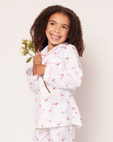 Kid's Twill Pajama Set in Flamingos Children's Pajamas Petite Plume 