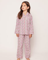 Kid's Twill Pajama Set in Fleurs de Rose Children's Pajamas Petite Plume 