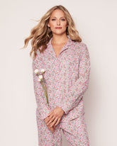 Women's Twill Pajama Set in Fleurs de Rose Women's Pajamas Petite Plume 