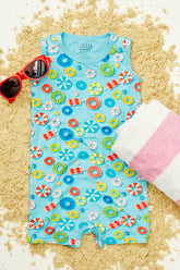 Tank Top Shorts Romper - Pool Floats by Clover Baby & Kids Clover Baby & Kids 