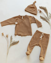 Wrap Top + Footed Pant Set | Golden Sets Quincy Mae 