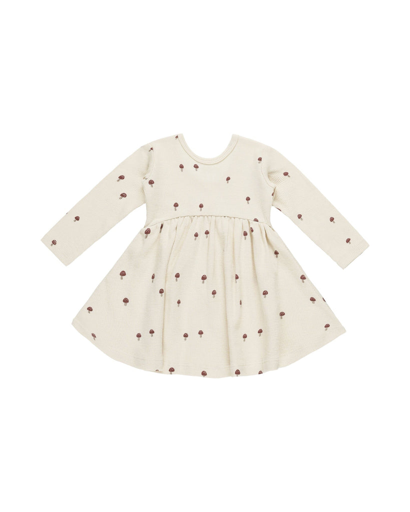 Ribbed Long Sleeve Dress | Mushrooms Dresses Quincy Mae NATURAL 0-3M 