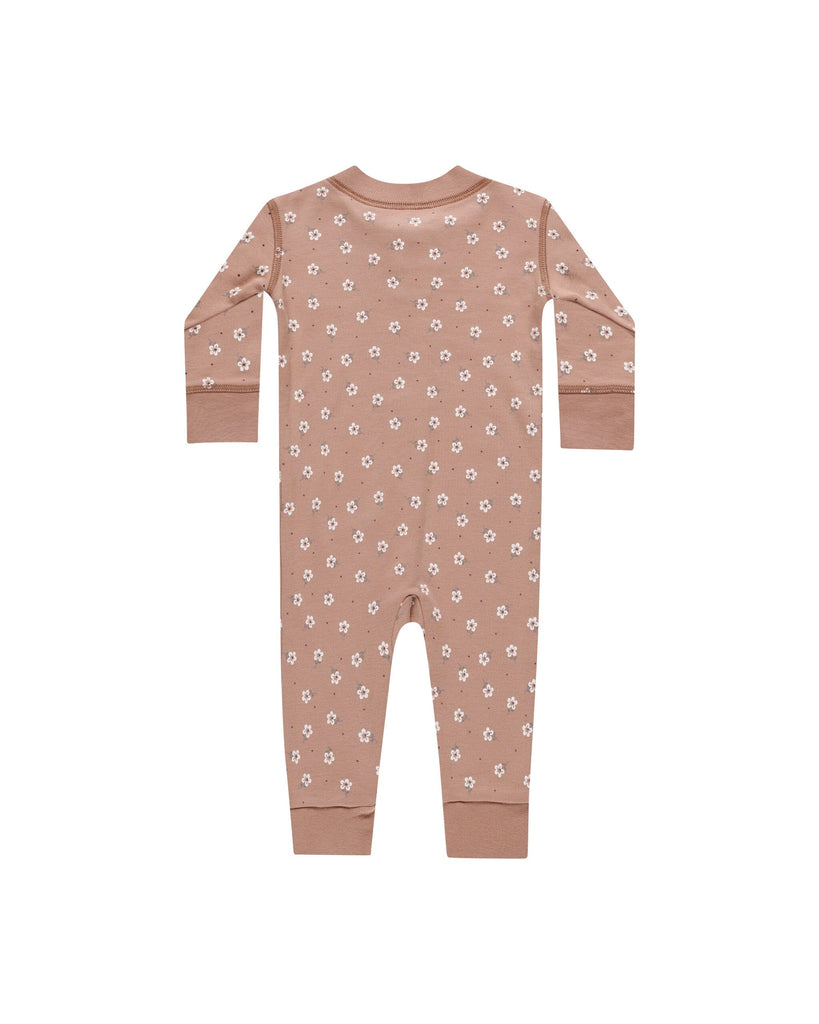 Zip Long Sleeve Sleeper | Rose Ditsy Onesies Quincy Mae 