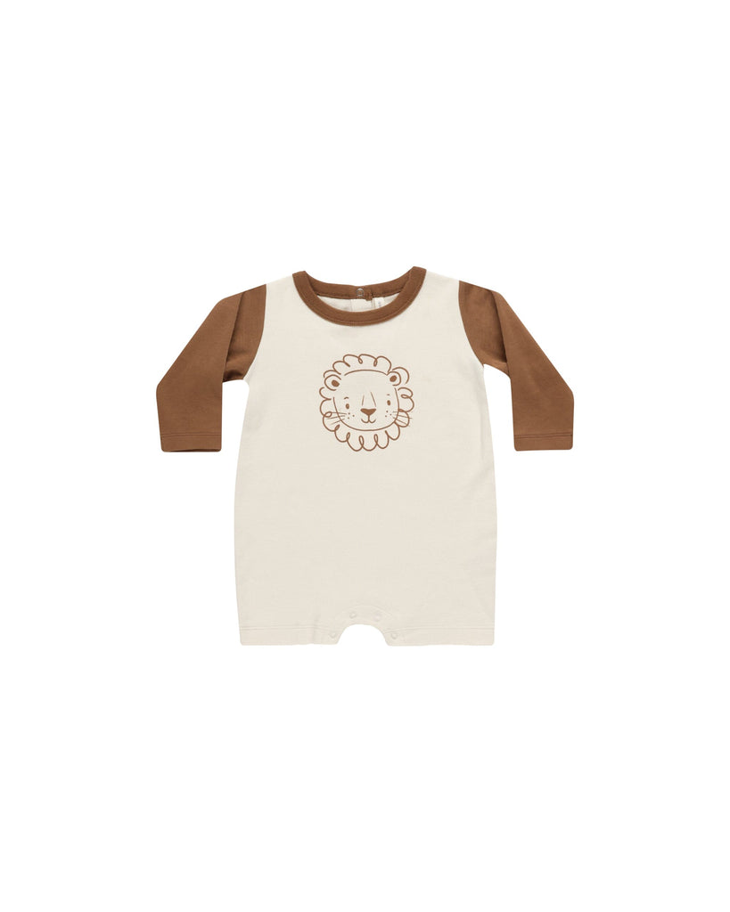 Long Sleeve Romper | Lion Jumpsuits & Rompers Quincy Mae NATURAL 0-3M 