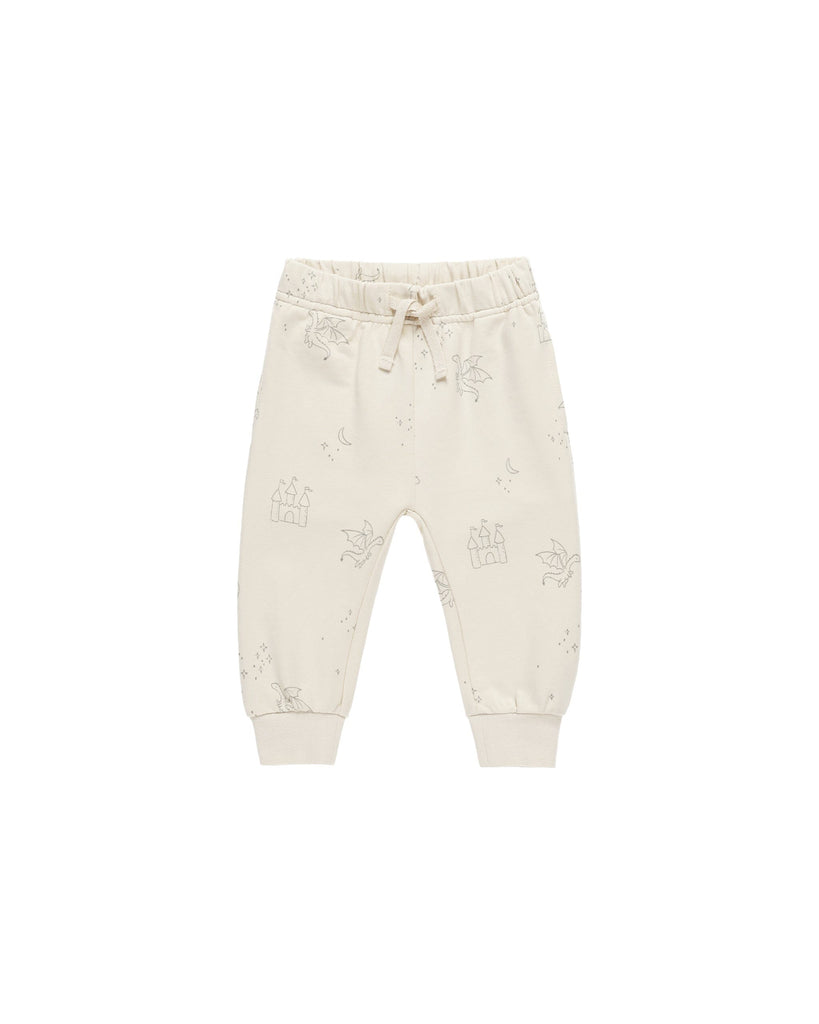 Relaxed Sweatpant | Dragons Bottoms Quincy Mae NATURAL 0-3M 