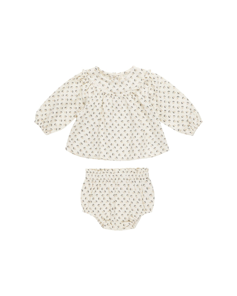 Mia Top + Bloomer Set | French Flora Sets Quincy Mae FRENCH-FLORA 0-3M 