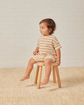 Terry Tee + Shorts Set | Honey Stripe Sets Quincy Mae 