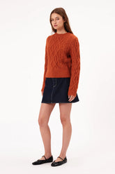 Cable Knit Sweater | Rust Sweaters Rolla's 