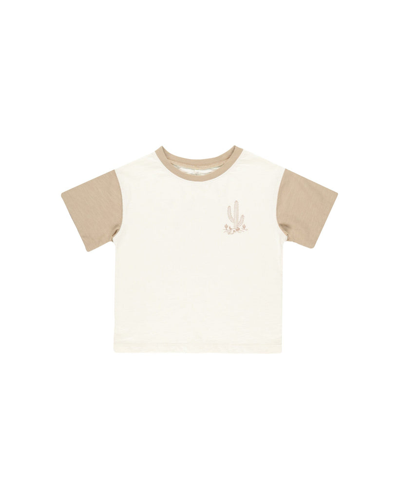 Contrast Short Sleeve Tee | Best in the West Tops & Tees Rylee & Cru IVORY 2-3Y 