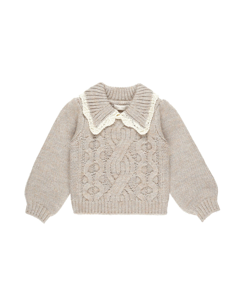 Alice Sweater | Heathered Sand Sweaters Rylee & Cru SAND 2-3Y 