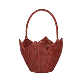 Rattan Poinsettia Carry Basket | Red Baskets Olli Ella 