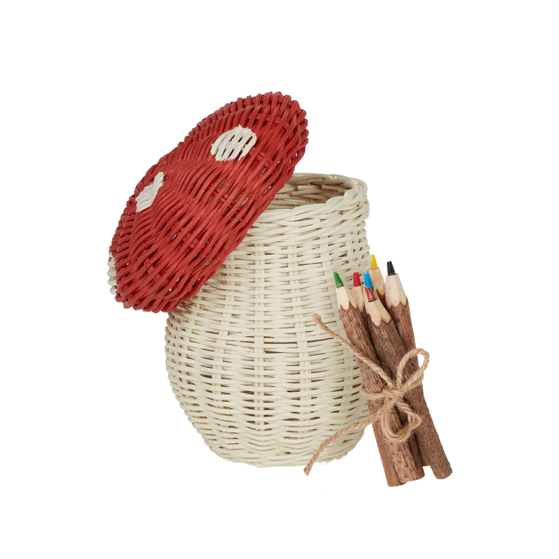 Porcini Basket | Red & Chalk Baskets Olli Ella 