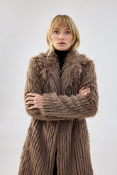 Retro Coat | Chocolate Outerwear Unreal Fur 