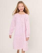 Girl's Twill Delphine Nightgown in Sweethearts Children's Nightgown Petite Plume 