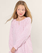 Girl's Twill Delphine Nightgown in Sweethearts Children's Nightgown Petite Plume 